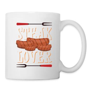 I love steak grilling meat beef - Mug - white - Right