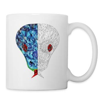 Polygone de serpent - Mug blanc - blanc - Droite