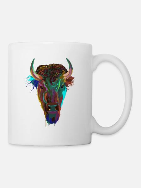 Splash Bison - Tasse - Weiß
