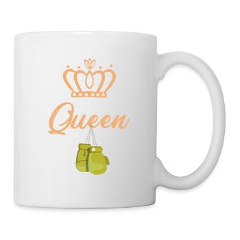 Boxing queen girl woman - Mug - white - Right