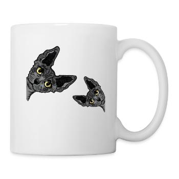 Chat sphynx noir - Mug blanc - blanc - Droite