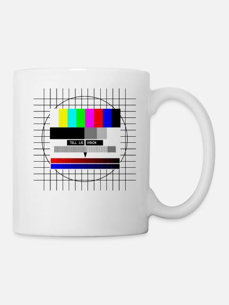 Analoger Fernseher 80er 90er Retro Kein Signal - Tasse - Weiß