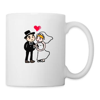 Hochzeit Eheschließung Heirat Trauung Verheiratet - Tasse - Weiß - Rechts