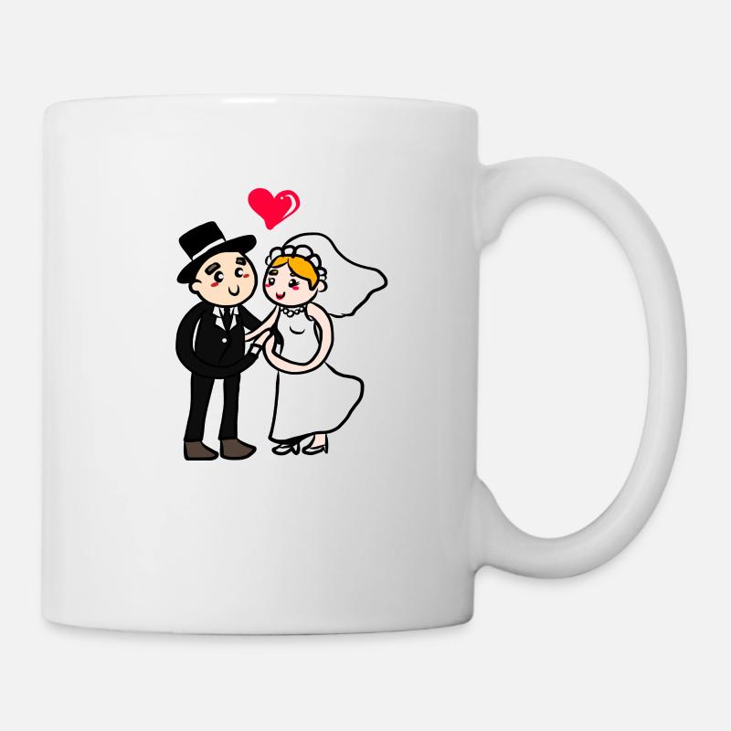 Hochzeit Eheschließung Heirat Trauung Verheiratet - Tasse - Weiß