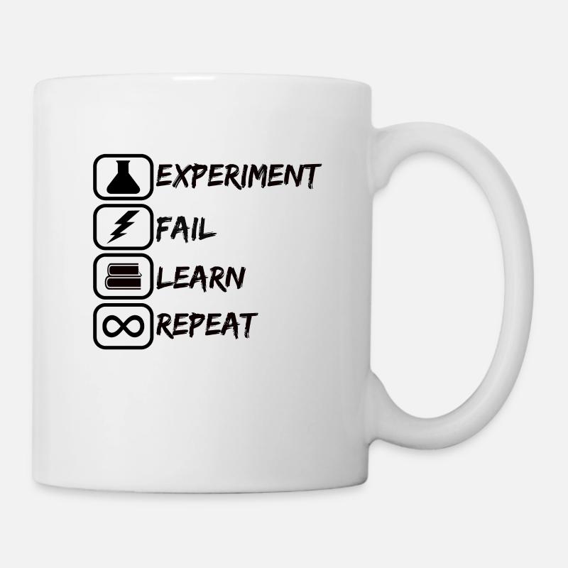 Chemie Experiment Fail Learn Repeat Agile Mindset - Tasse - Weiß