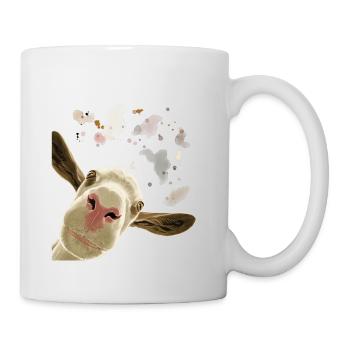 Neugierige Ziege - Tasse - Weiß - Rechts