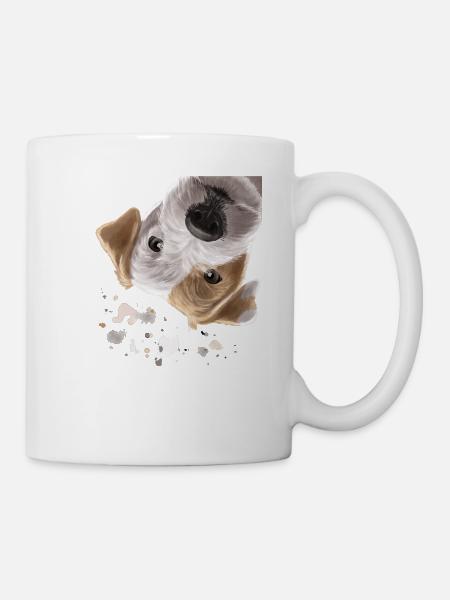 Neugieriger Parson Russell Terrier Hund - Tasse - Weiß