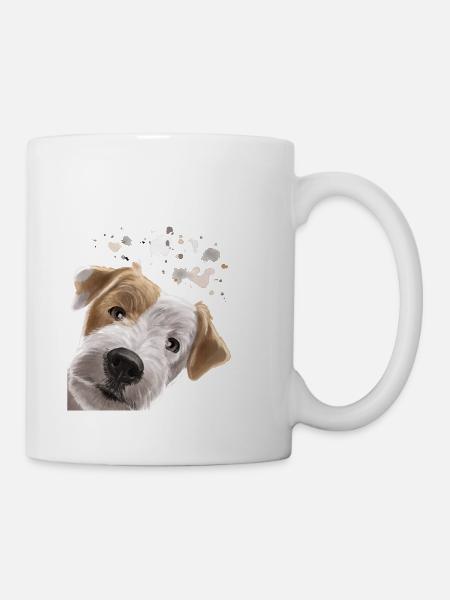 Neugieriger Parson Russel Terrier Hund - Tasse - Weiß