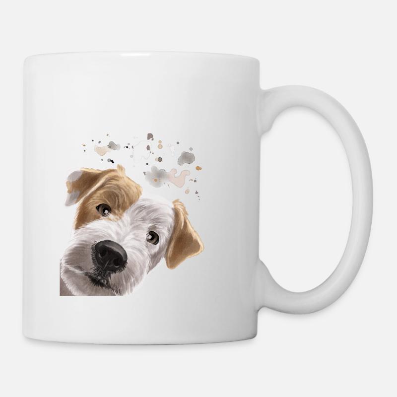 Neugieriger Parson Russel Terrier Hund - Kop/krus - hvid