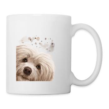 Neugieriger Havaneser Hund - Tasse - Weiß - Rechts