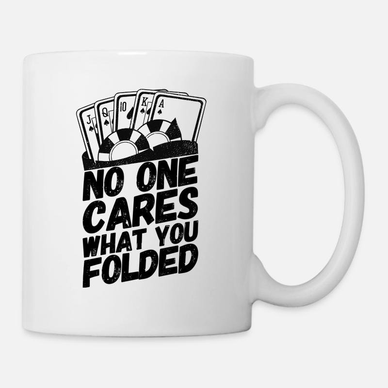 Poker Pokern Karten Spruch Folded - Tasse - Weiß