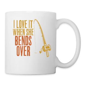 Je l'aime quand elle se penche - Funny Angler - Mug blanc - blanc - Droite