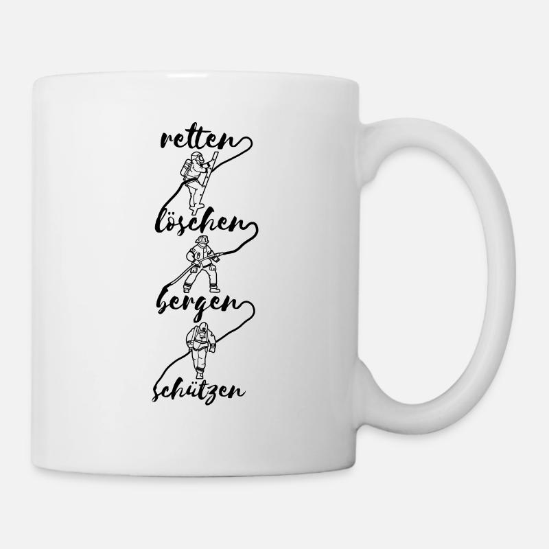 Feuerwehr Spruch Cool - Tasse - Weiß