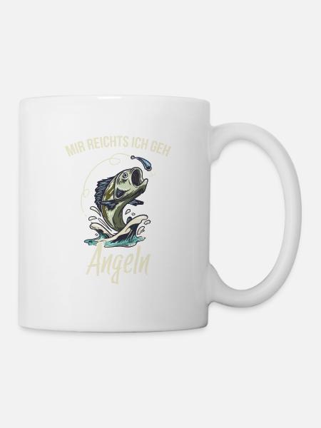 Mir reichts ich geh Angeln Fischen Angler T-Shirt - Tasse - Weiß