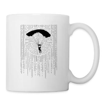 Parachute skydiving art - Mug blanc - blanc - Droite
