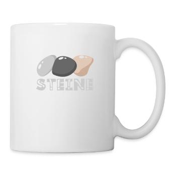 Ich hasse Menschen, Tiere und Pflanzen Steine sind - Tasse - Weiß - Rechts