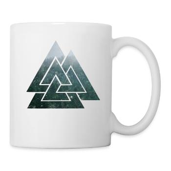 Runes viking, noeud wotans, idée cadeau triangle - Mug blanc - blanc - Droite