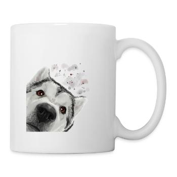 Curieux Alaskan Malamute chien - Mug blanc - blanc - Droite