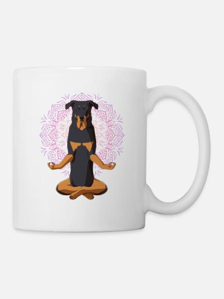 Beauceron chien méditation - Mug blanc - blanc