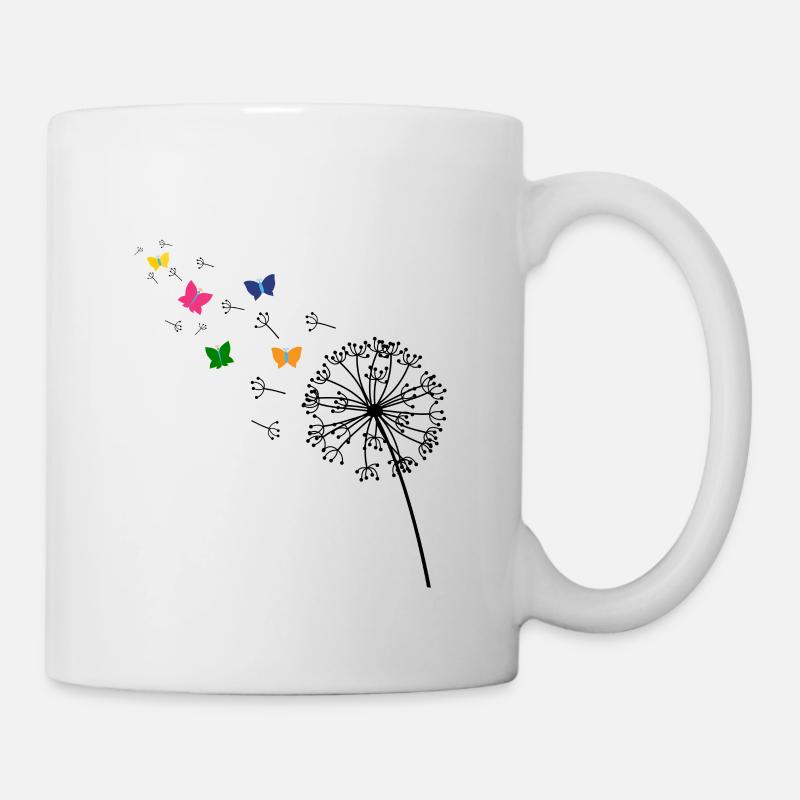 Papillons de pissenlit | Spores volantes - Mug blanc - blanc