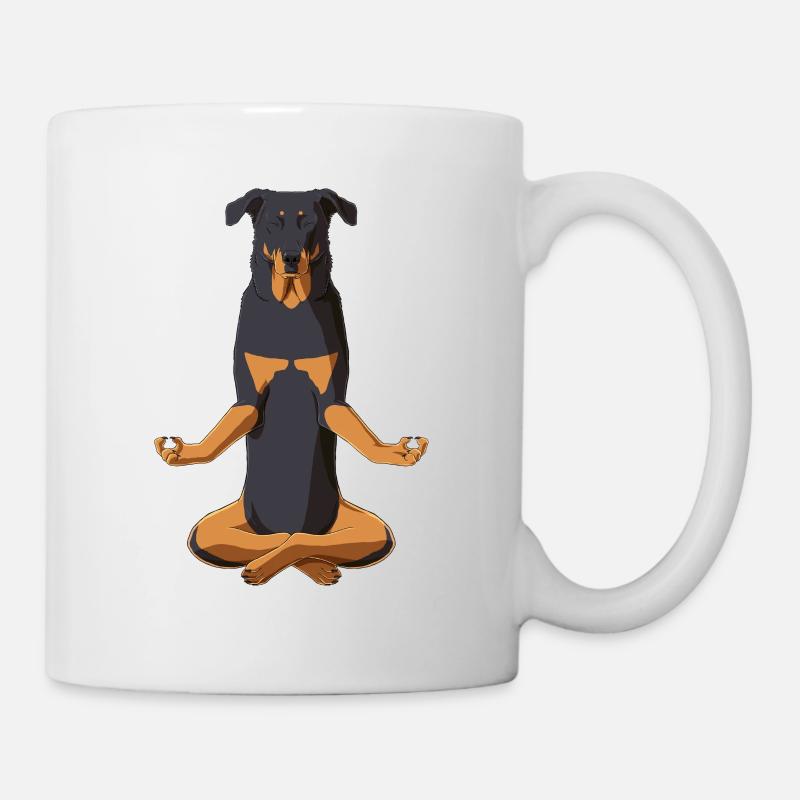 Beauceron chien méditation - Mug blanc - blanc