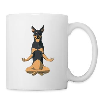 Australian Kelpie Dog meditate - Mug - white - Right