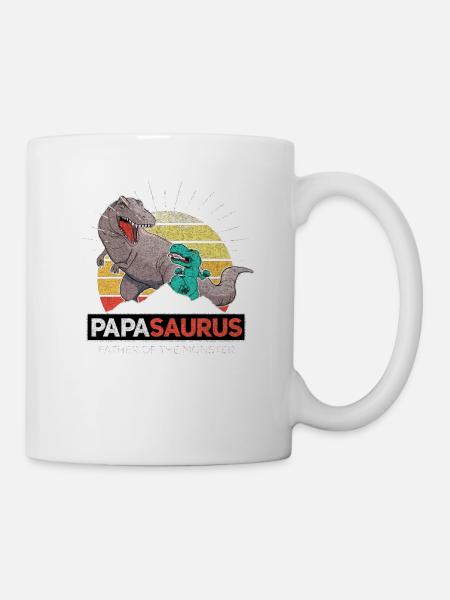 Papasaurus père du monstre drôle papa Pa - Mug blanc - blanc