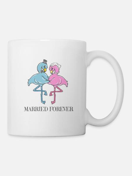 Hochzeit Eheschließung Heirat Trauung Verheiratet - Tasse - Weiß