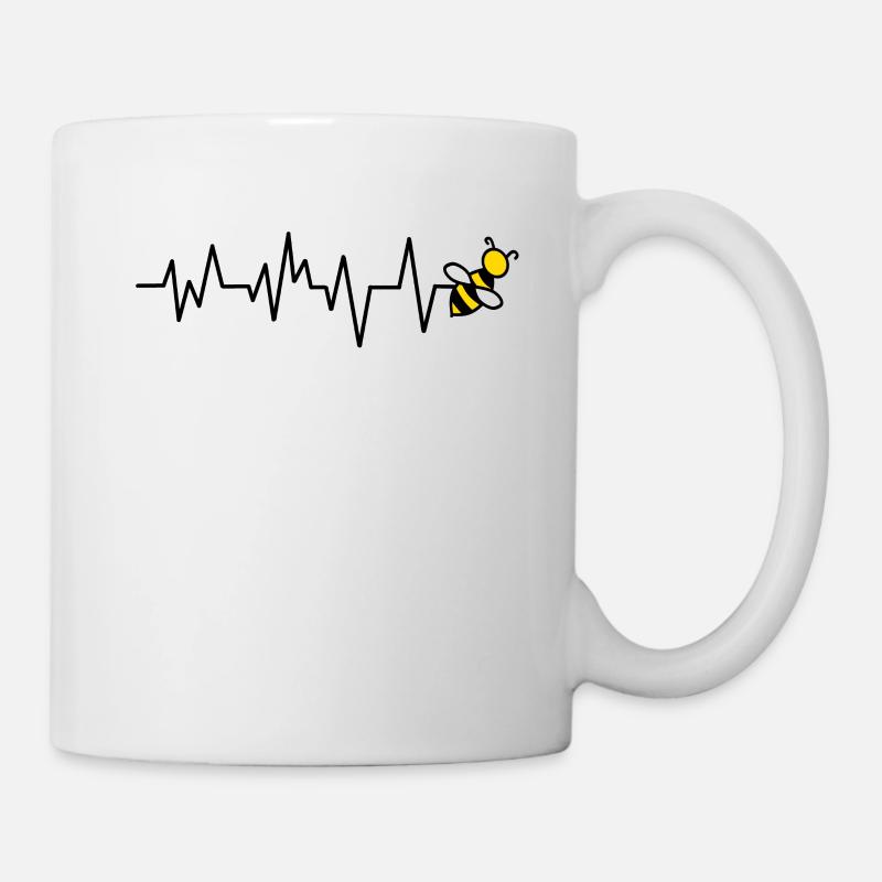 Imker Biene Bienen Herzschlag - Tasse - Weiß