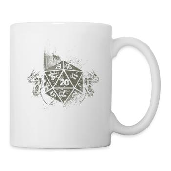 Dragons Vintage D20 Dice Tabletop RPG - Mug - white - Right