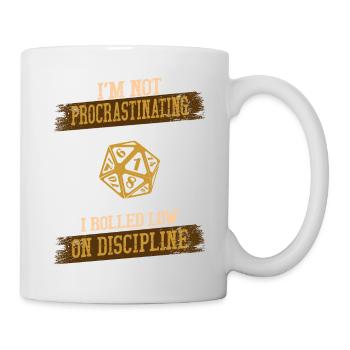 Je ne tergiverse pas J'ai roulé bas sur la discipline - Mug blanc - blanc - Droite