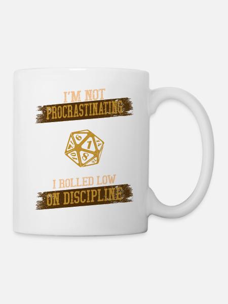 Je ne tergiverse pas J'ai roulé bas sur la discipline - Mug blanc - blanc