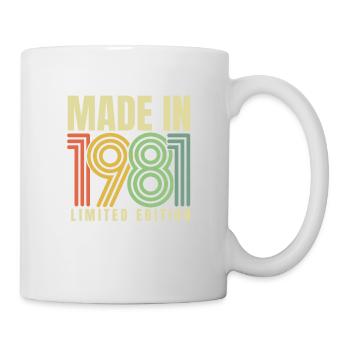 1981 Birthday Gift Year Of Birth Year 81 - Mug - white - Right