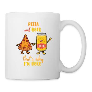 Pizza And Beer that's why I'm here - Mug - white - Right