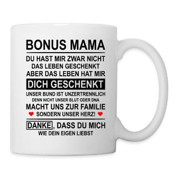 Bonus Mama Danke Stiefmutter - Tasse - Weiß - Rechts