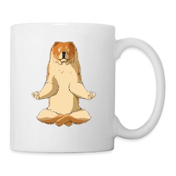 Méditant Chow Chien Chow - Mug blanc - blanc - Droite