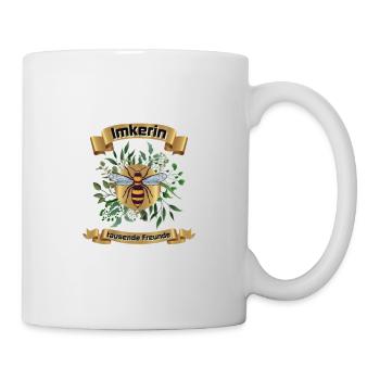 Imker, Leg dich niemals mit einer Imkerin an - Tasse - Weiß - Rechts
