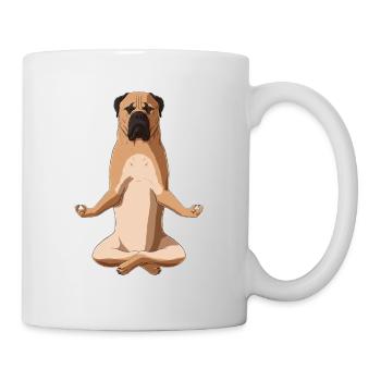 Chien de bullmaste méditant - Mug blanc - blanc - Droite