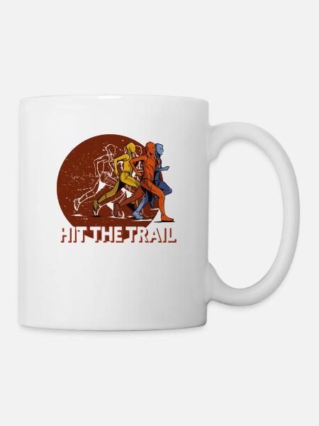 Trail running & mountain running, hit the trail - Mug - white
