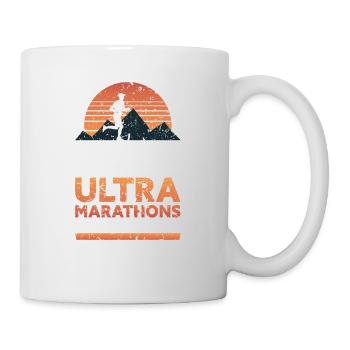 Marathon & Trail running, I run Ultra Marathons - Mug - white - Right