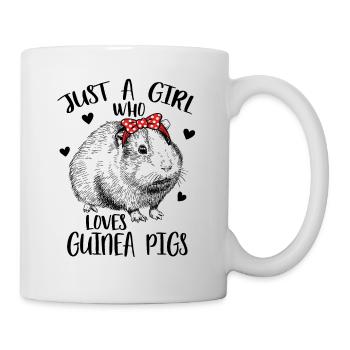 Nur ein Mädchen, das Meerschweinchen liebt - Tasse - Weiß - Rechts