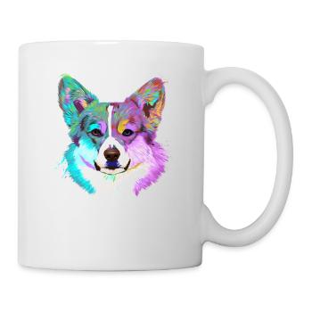Colored Corgi Dog - Mug - white - Right