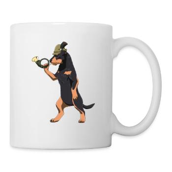 Hornblase Rier de chasse allemand Chien - Mug blanc - blanc - Droite