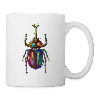 Farbiger Nashornkäfer - Tasse - Weiß - Rechts