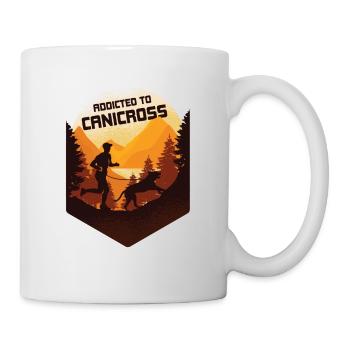 Addicted to Canicross, Geländelauf mit Hund - Tasse - Weiß - Rechts