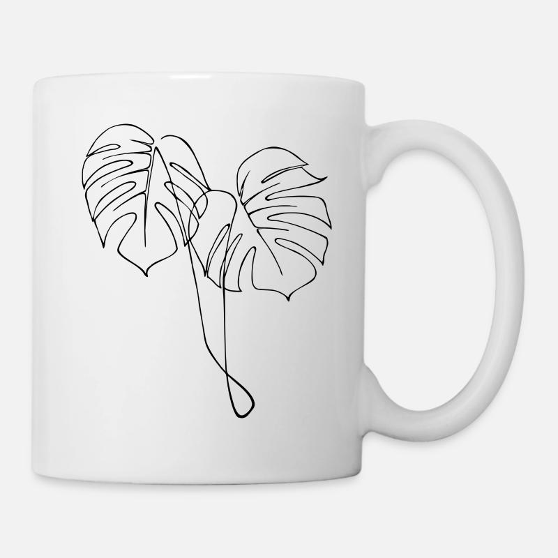 Monstra oneline Art - Tasse - Weiß