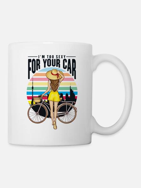 Vélo femme vélo vélo cadeau - Mug blanc - blanc