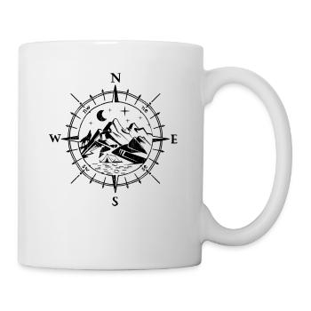 Aventurier alpiniste de Compass Mountains - Mug blanc - blanc - Droite