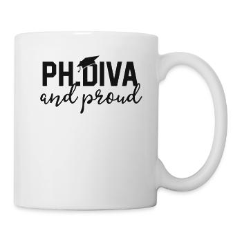 T-shirts drôles de cadeau de diplômé doctorant Ph.D Diva - Mug blanc - blanc - Droite