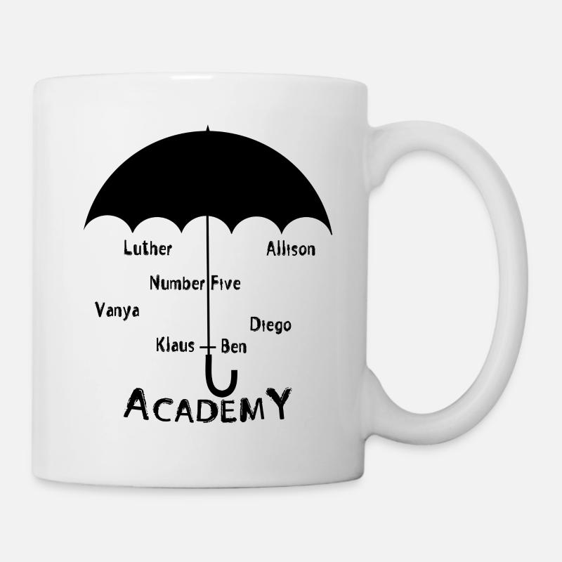 Parapluie academy, Luther, Allison, Vanya...noir - Mug blanc - blanc